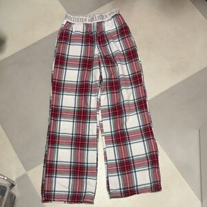 Hollister Red and White Plaid Lounge Pants